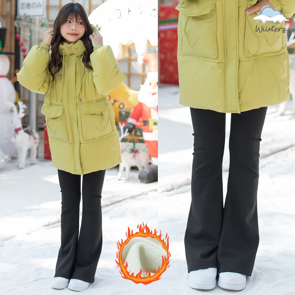 [ Moxx Warm Leggings - D21/E13 ] กางเกงสกินนี่บุขน กางเกงขายาวบุขน ขาม้า เข้ารูป เอวสูง กันหนาวติดลบ