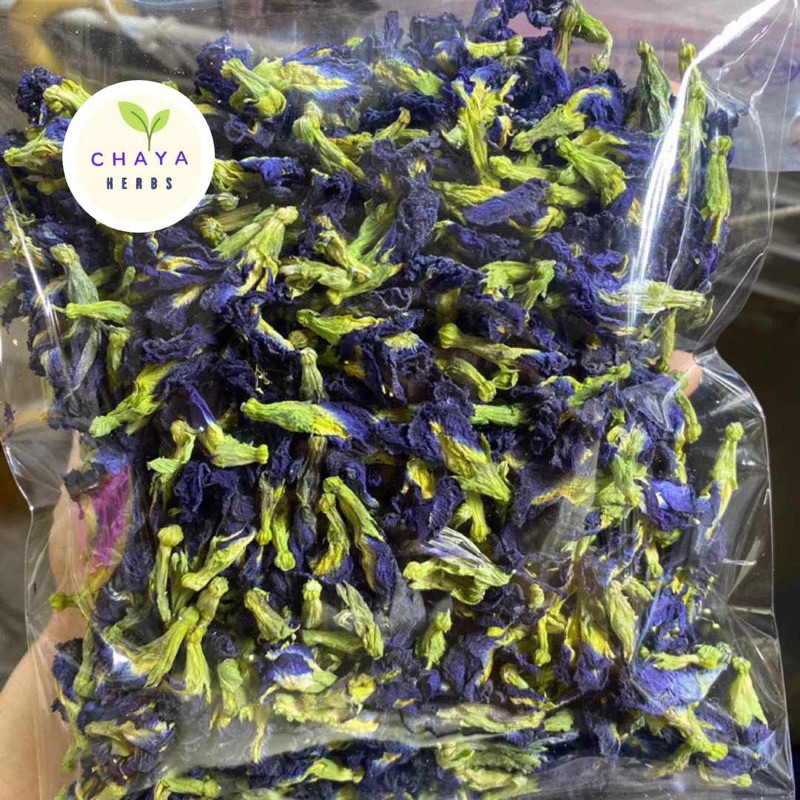 ดอกอัญชัน เกรด A ดอกใหญ่ กลีบซ้อน คัดสวย ขนาด 35g