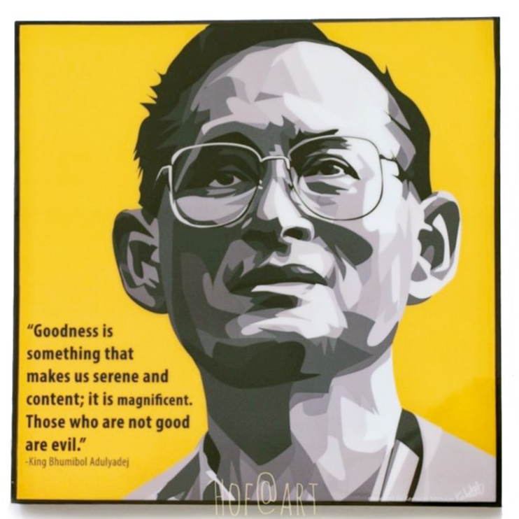 รูปภาพ ในหลวง King Bhumibol ร.9​ รัชกาลที่ 9 รูปภาพ​ติด​ผนัง​ pop art กรอบรูปพร้อมแขวน แต่งบ้าน ของข