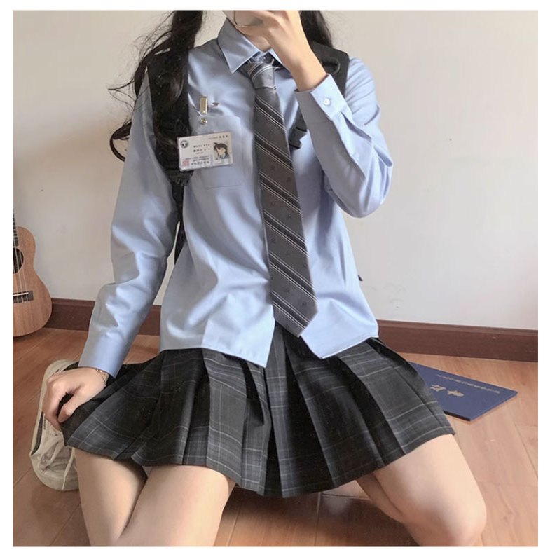 เสื้อเชิ้ตแขนยาวคอปกผู้หญิง oversize cotton เสื้อผ้าแฟชั่นสไตล์ญี่ปุ่นสุดน่ารักสไตล์วิทยาลัย เรียบๆแต่สวยใส่ชิวๆ FUUU060