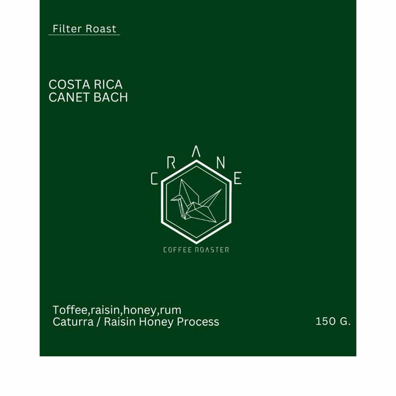 เมล็ดกาแฟคั่วอ่อน Costa Rica CANET BACH Raisin honey process Light Roasted