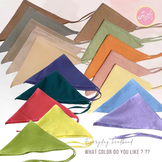 Jolie Wiwii (สินค้าพร้อมส่ง) ผ้าโพกผม ผ้าโพกหัว มีเชือกผูก สีเยอะมาก