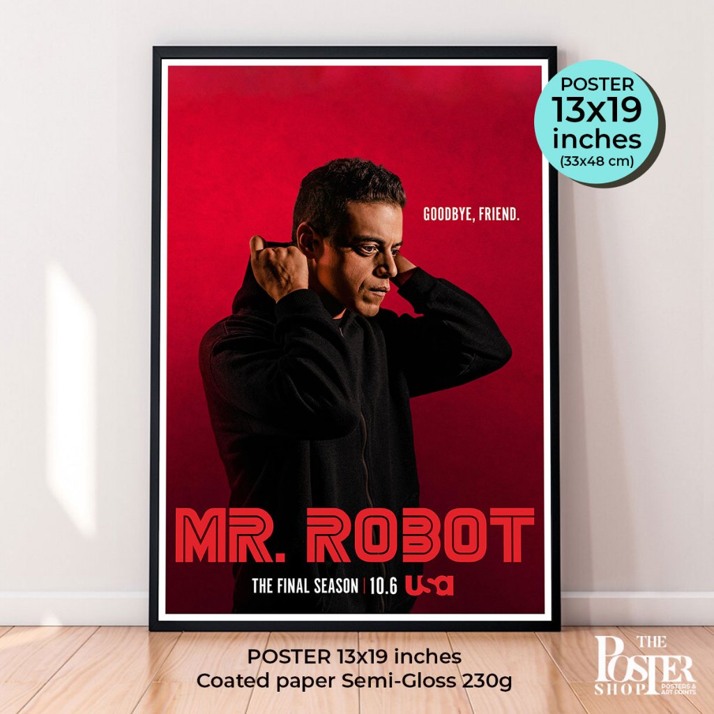 Mr.Robot Poster (TV Series 2015–2019) Rami Malek (Elliot Alderson) ภาพขนาด 13x19 นิ้ว