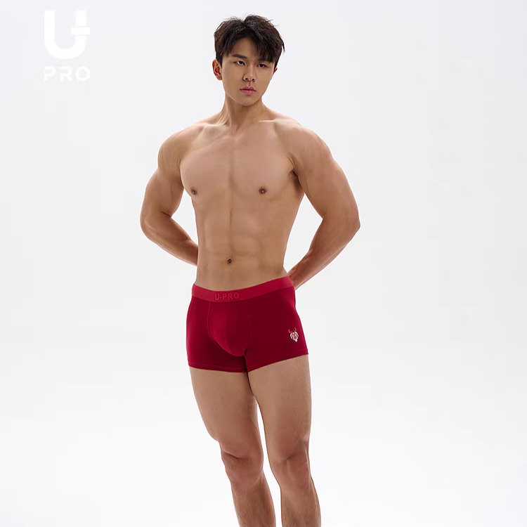 U-PRO | UnderwersPRO-041 Boxer Brief กางเกงในชายสีแดง กางเกงในชาย บ็อกเซอร์ชาย เกงในใส่สบาย กางเกงออกกำลังกาย