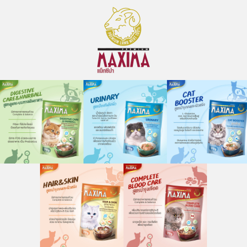 MAXIMA Cat Wet Food Premium Grade 70g อาหารเปียกแมว (6ซอง)