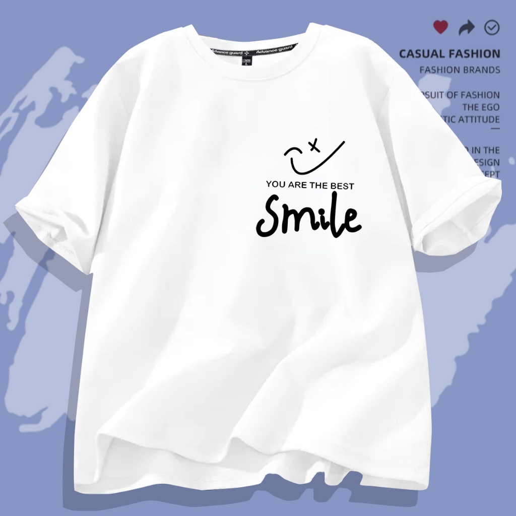 D490B(พร้อมส่ง）เสื้อยืดแขนสั้ง สำหรับชายและหญิง.ลายแฟชั่งนานาชาติ ใส่เทียวออกกำลังกายได้