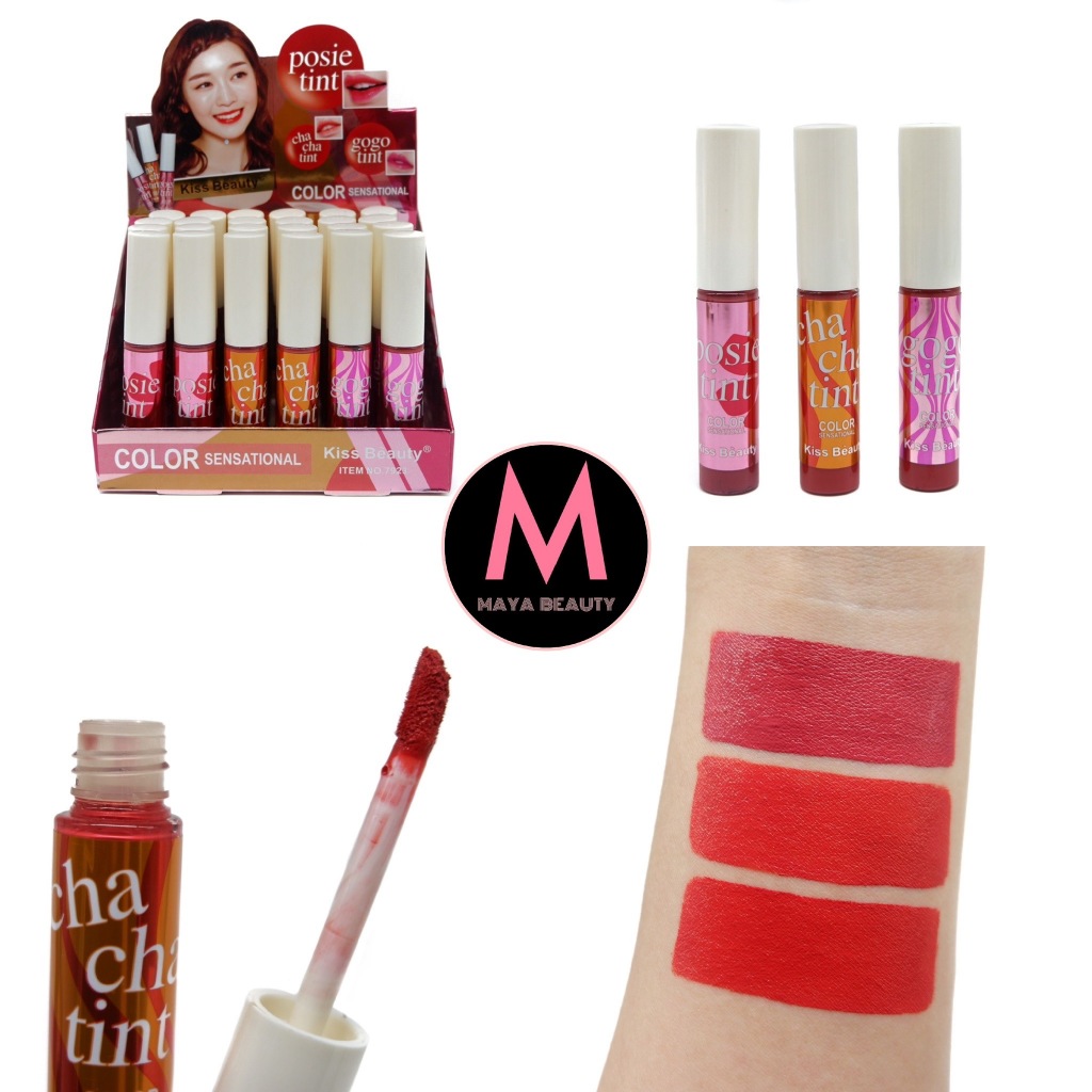 (24แท่ง) Kiss Beauty Colors Lip Tint ลิควิดลิปทินท์ สีสันสดใส ชัดเข้ม ติดทน