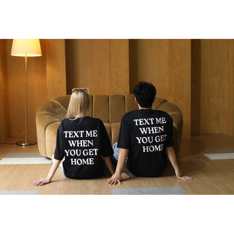 YRB เสื้อ Oversized Street Minimal [ รุ่น Text Me ] พรีเมี่ยม Cotton Comb 100 คอฟิต ทรงสวย ชายหญิงใส่ได้