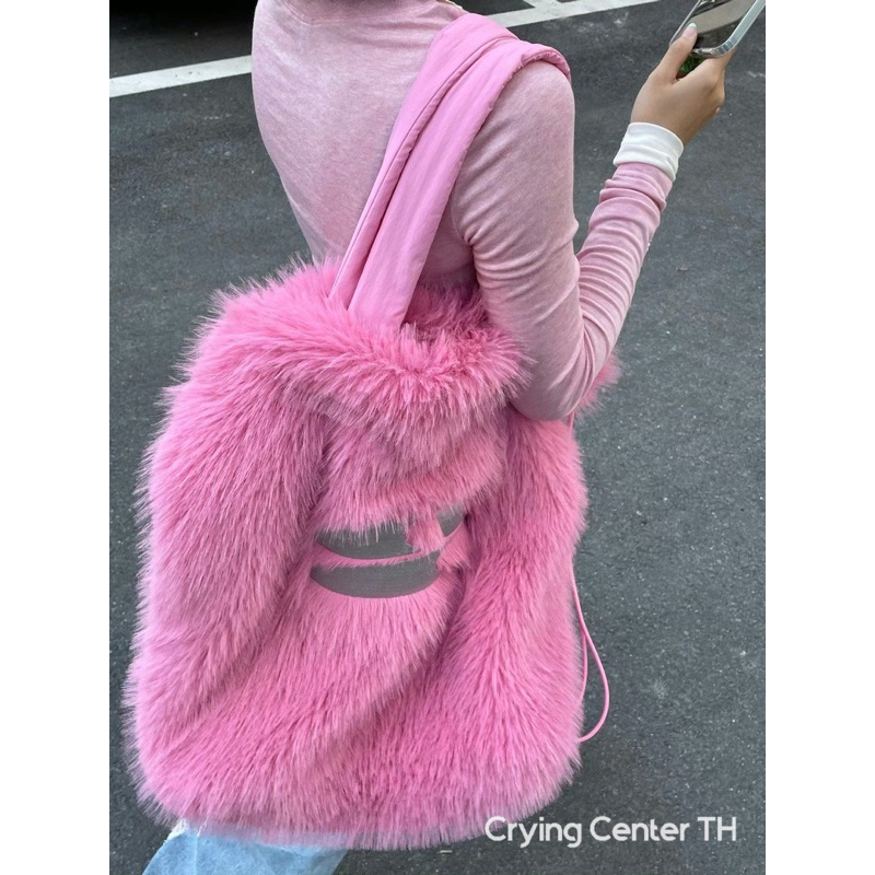 CryingCenter กระเป๋าผ้าสะพายข้าง Big Pink Brother Bag