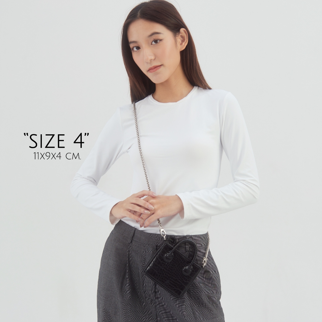 [VISSY] Vissy Croc 4 (ขนาดเล็ก) หนังPU กระเป๋าสะพายผู้หญิง