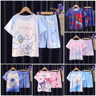 พร้อมส่งชุดนอนเด็กเด็กชายและหญิงชุดบ้านแขนสั้นการ์ตูน 1120