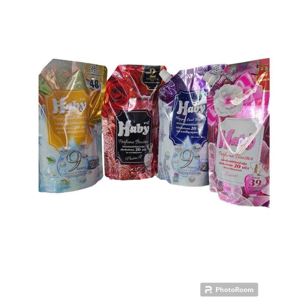 ปรับผ้านุ่มเข้มข้นสูงHaby 540ml.6สีกลิ่น ระดับVIPปกติราคา55.บาท