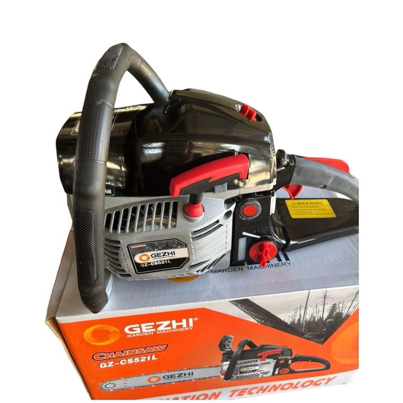 เลื่อยยนต์ GEZHI 5200 บาร์ 11.5 นิ้ว รุ่น GZ-CS521L เครื่องยนต์ 2 จังหวะ แรงม้าสูงสุด 0.97 HP เลื่อย