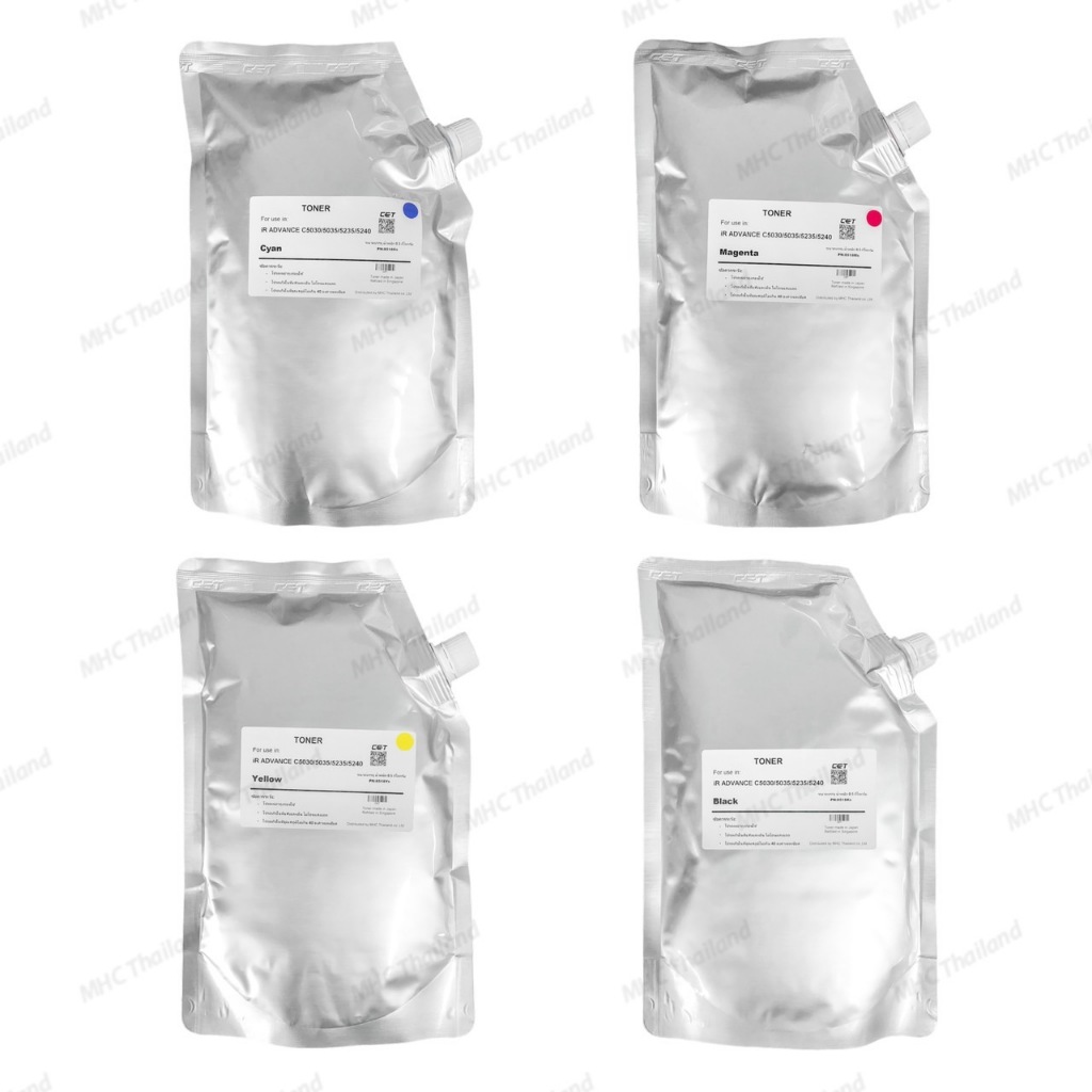 ผงหมึกสี CET Canon Toner 500g แบบถุง iR ADVANCE C5030/C5030i/C5035/C5035i/C5045/C5051/ C5225/C5230/C