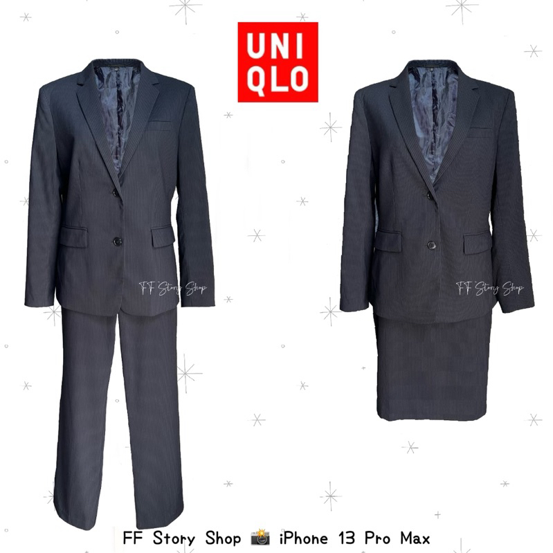 Uniqlo เซตสูท 3 ชิ้น มือสองสภาพใหม่