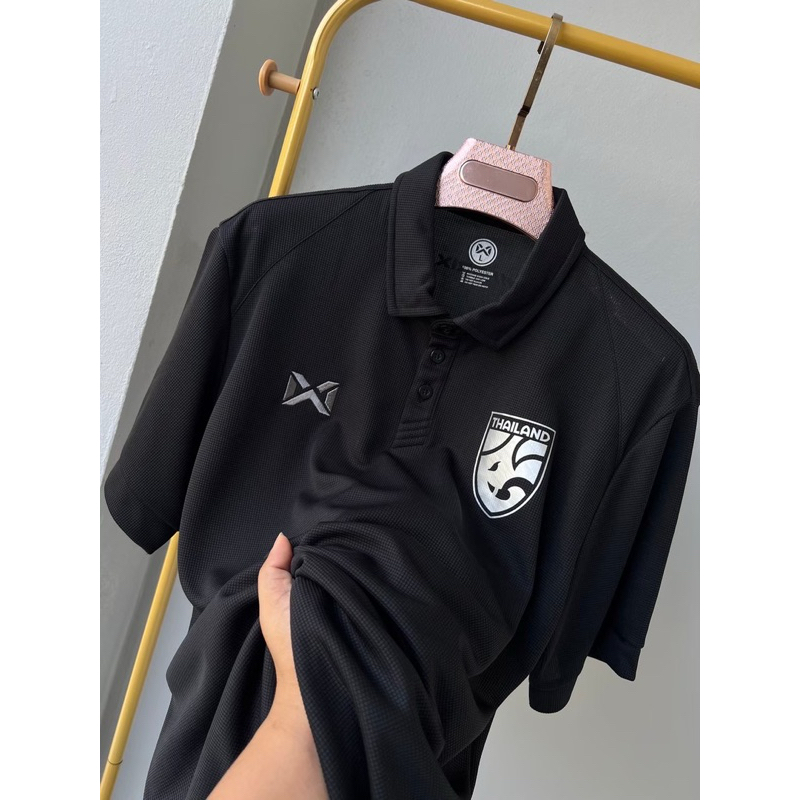 เสื้อโปโล WARRIX-CL34 พร้อมโลโก้ใหม่ ขอบคอ/ชายเสื้อ ของแท้ 100%
