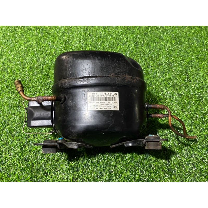 คอมเพรสเซอร์ตู้เย็น(HCTL)มือสอง FL0634-SQ น้ำยา HFC-134a อะไหล่ตู้เย็นมือสองของแท้