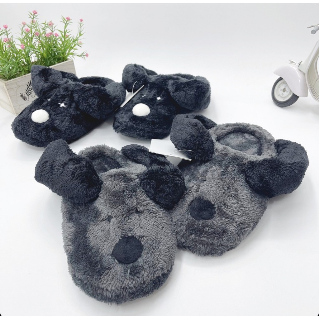LUV IS TRUE FUZZY DOG ROOM SLIPPER