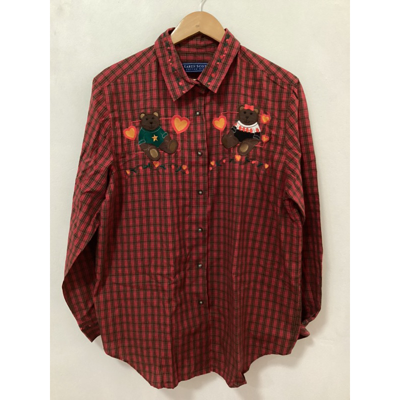 เสื้อเชิ้ตแบรนด์ KAREN SCOTT สภาพใหม่ 100% ลายน่ารักมากใหม่ 100% ไม่มีตำหนิเลยซื้อแล้วไม่ผิดหวังตัวน