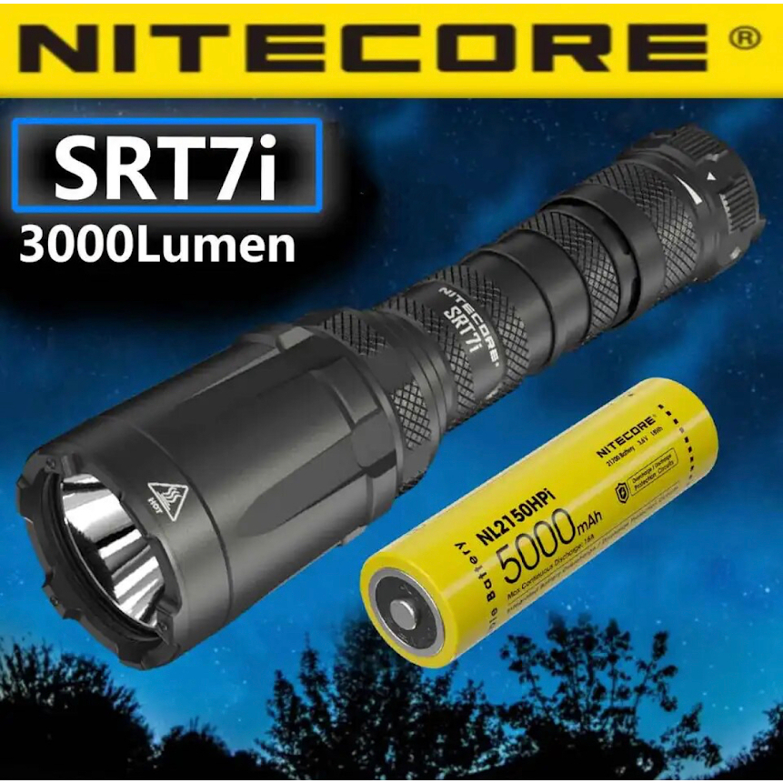 2024 Nitecore ไฟฉาย SRT7i แสง3000ลูเมนลำแสงสูงสุด580เมตรเลือกอัจฉริยะชาร์จได้แหวนไฟฉายพร้อมแบตเตอรี่5000mAh