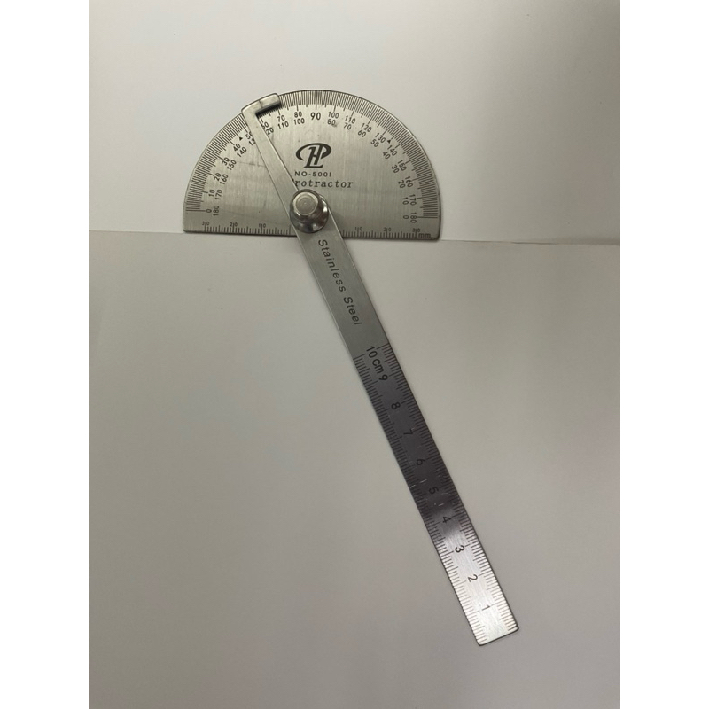 บรรทัดวัดองศา PROTRACTOR STAINLESS STEEL ขนาด6“ วัดระดับความเอียง ตรงปก