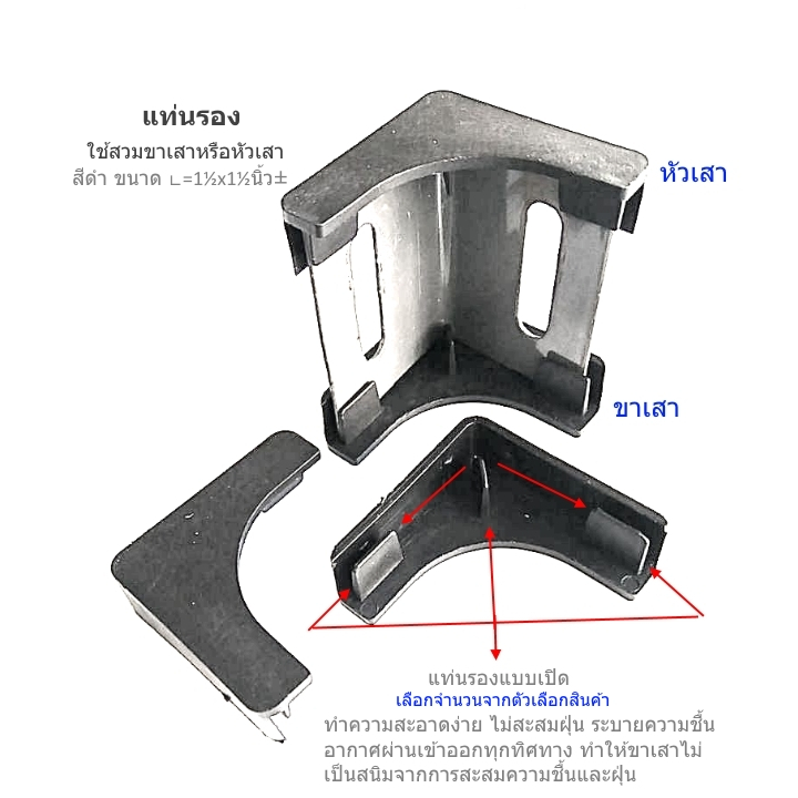 ยางรองขาเหล็กฉากที่ประกอบทำชั้นวางของด้วยเหล็กฉากรู∟=1½x1½"นิ้วหรือใกล้เคียงแท่นแป้นรองขาเสาและหัวเสากันคมและรอยขีดข่วน