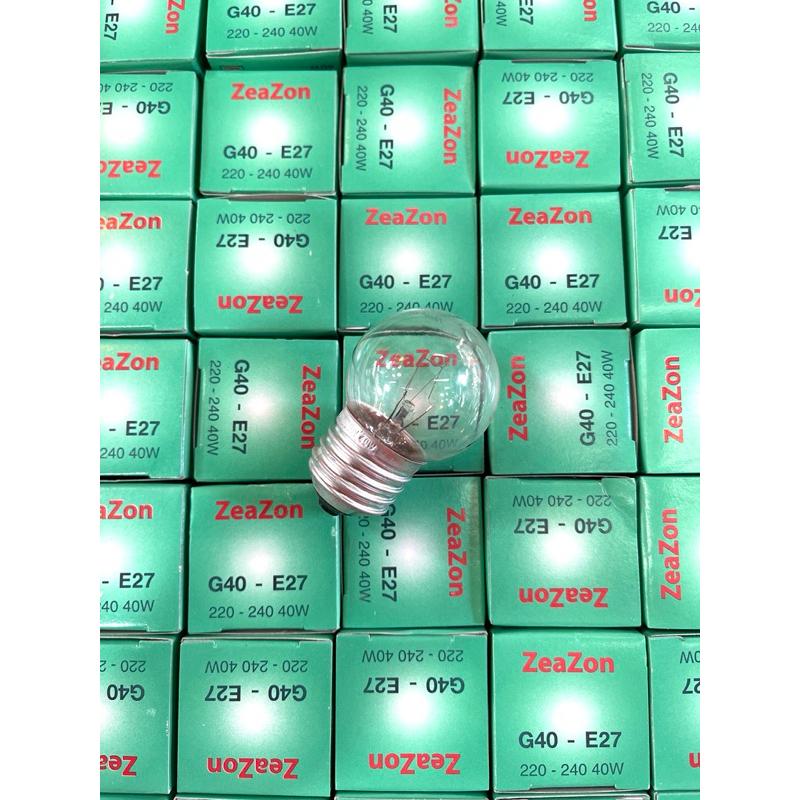 หลอดไส้ หลอดไฟ หลอดปิงปองใส G40 220V-240V 40W ขั้วE27