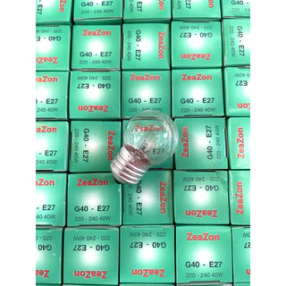 หลอดไส้ หลอดไฟ หลอดปิงปองใส G40 220V-240V 40W ขั้วE27