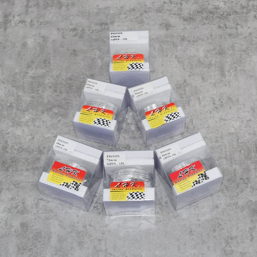ลูกสูบ lhk สลัก 13PIN-15L ของแท้ (ครบชุด) ขนาดลูกสูบ 50-67 มิล พร้อมปาดหัวหลบวาล์ว(สั่งได้)