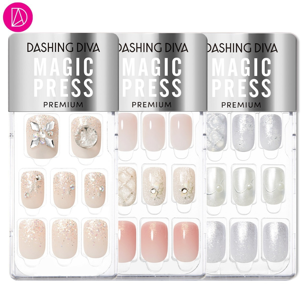 Dashing Diva เล็บปลอม ทรงปลายโค้งมน รุ่น MDR3W040PR-MJP3W058PR จำนวน 1 กล่องมี 30 เล็บ