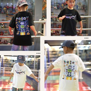 เสื้อยืดสกรีนลาย LIKI KIDS X ROBOT