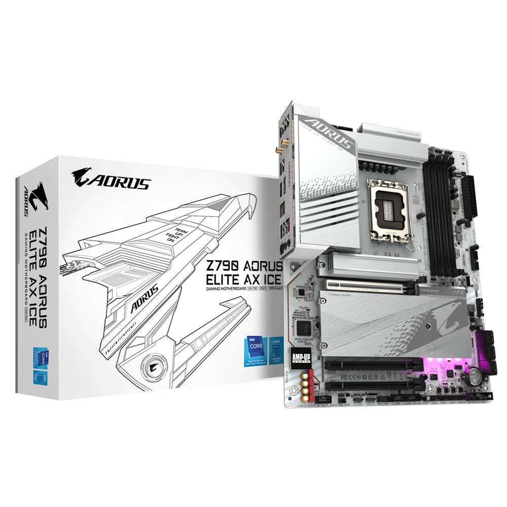 GIGABYTE Z790 AORUS ELITE AX ICE Intel LGA1700 DDR5 Motherboard เมนบอร์ด