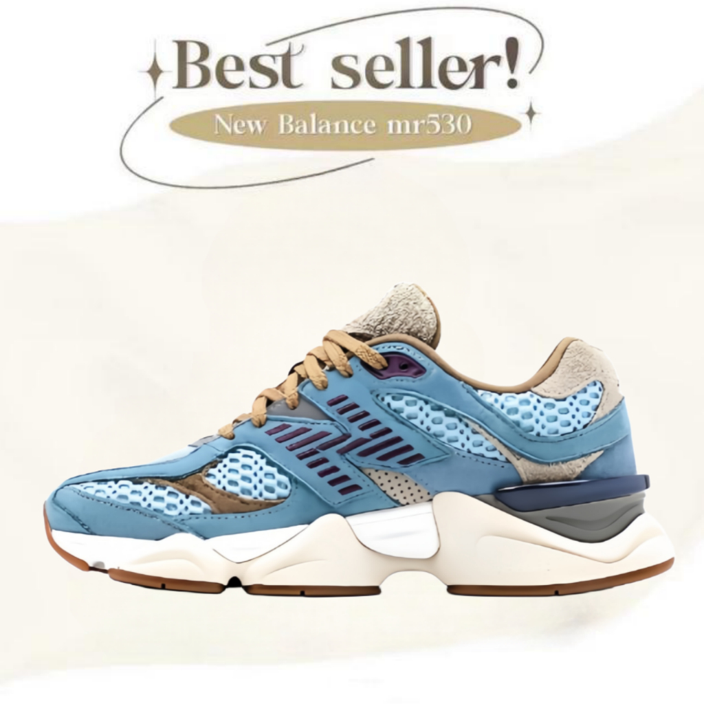 （ของแท้ 100 %）Bodega x New Balance NB 9060 Age of Discovery น้ำเงิน color