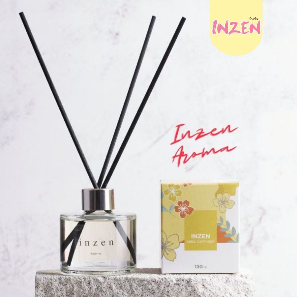 อินเซ็น ขวดใหญ่ 135 ml.ก้านไม้หอมปรับอากาศ Reed Diffuser กลิ่นหอมผ่อนคลาย Clam , Relax , Clean