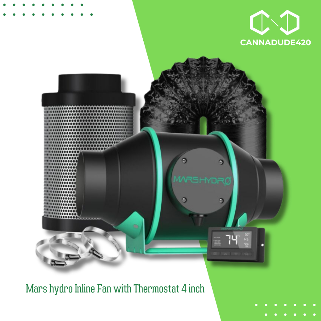 [ส่งฟรี] Mars hydro Inline Fan with Thermostat Controller พัดลมดูดอากาศ พัดลมระบายอากาศ Inline Fan ข