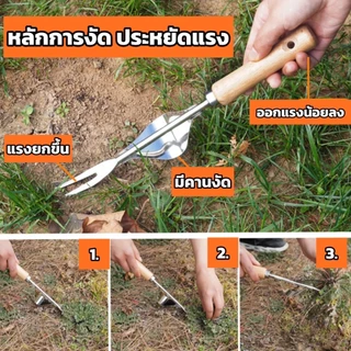 พร้อมส่งจากไทย อุปกรณ์ขุดหญ้า ส้อมกำจัดวัชพืช เครื่องมือถอนหญ้า เครื่องมือกำจัดวัชพืช ที่ถอนหญ้า ที่ดึงหญ้า
