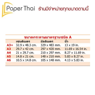 กระดาษอาร์ตมัน 1 หน้า (Laser) A3 จำนวน 100 แผ่น PaperThai หนา 210 230 250 270 300 350 400 แกรม อาร์ตการ์ดมัน 1 หน้า