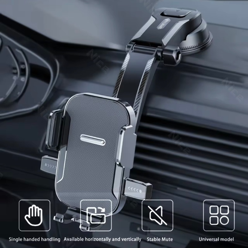 ที่วางโทรศัพท์ในรถยนต์ถ้วยดูดแดชบอร์ดที่วางโทรศัพท์ในรถยนต์ขาตั้งพอดีกับโทรศัพท์มือถือขนาด 4.7-7.2 นิ้ว M8