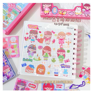 [100ชิ้น] สติ๊กเกอร์ 96-100 แผ่น/กล่อง สติกเกอร์ ไดคัท pvc กันน้ำ ลายน่ารัก ไม่ซ้ำ diy ตกแต่ง ไดอารี่ เครื่องเขียน E-tax