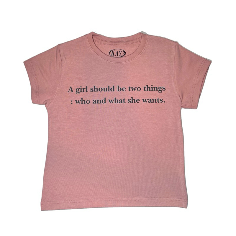 who & what ? baby tee
