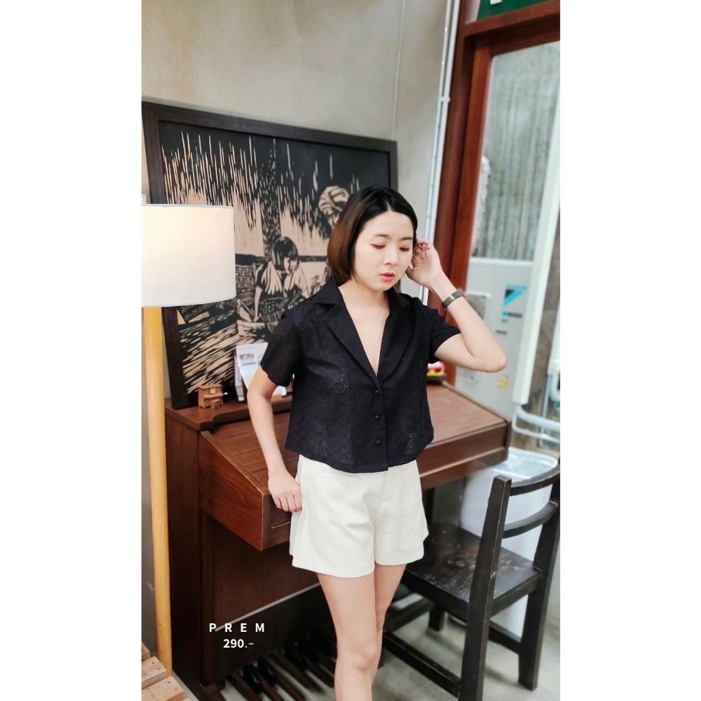 เสื้อเรณู เสื้อลูกไม้ลายฉลุน่ารักๆ พร้อมส่ง มีเก็บเงินปลายทาง  #225 ราคา ถูกที่สุด ดีลบีเคเค แกลเลอรีภาพที่ 2