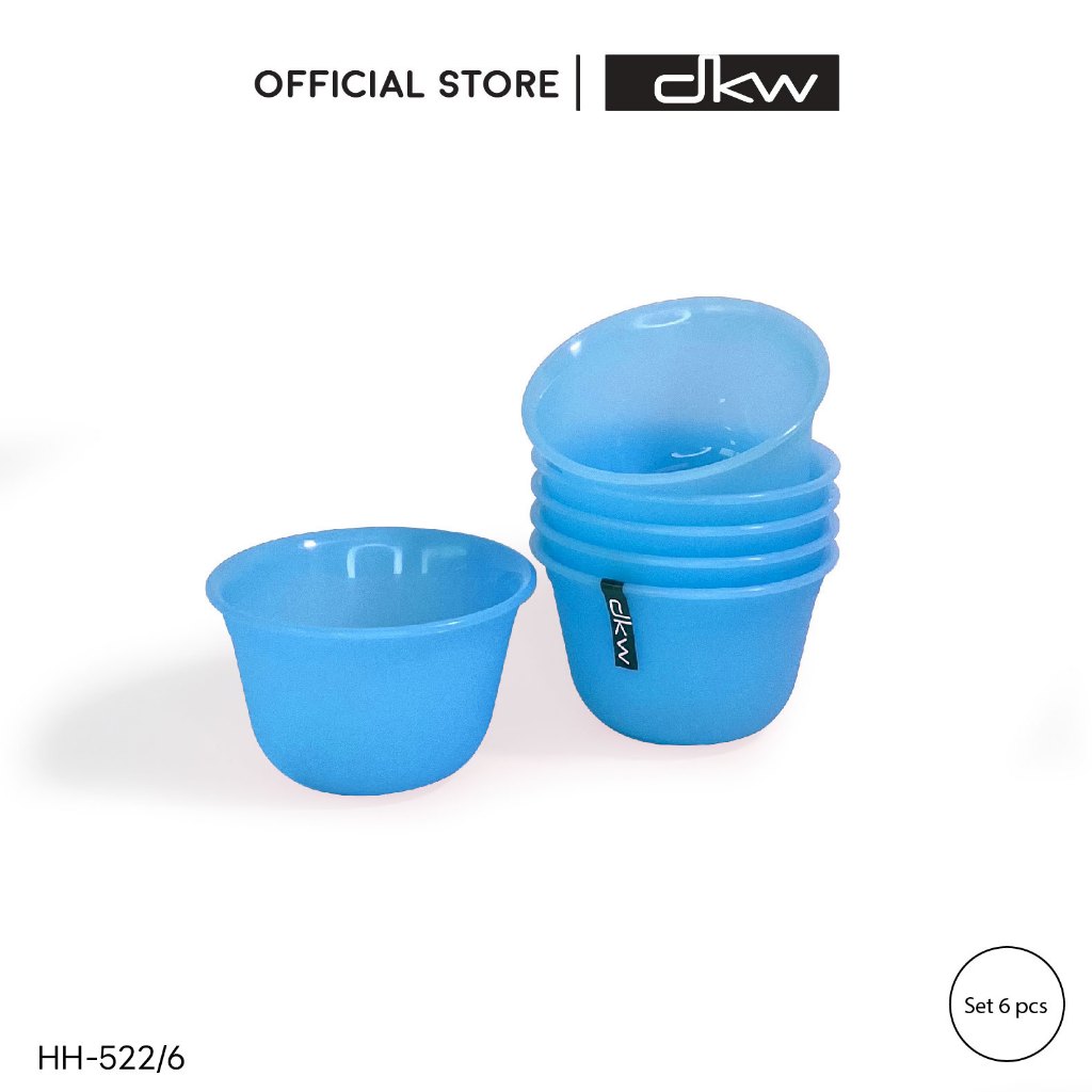 DKW HH-522/6 ชุดถ้วยข้าวเด็ก ถ้วยซุป (แพ็ค 6 ใบ) อุ่นไมโครเวฟได้ (มีหลายสี)