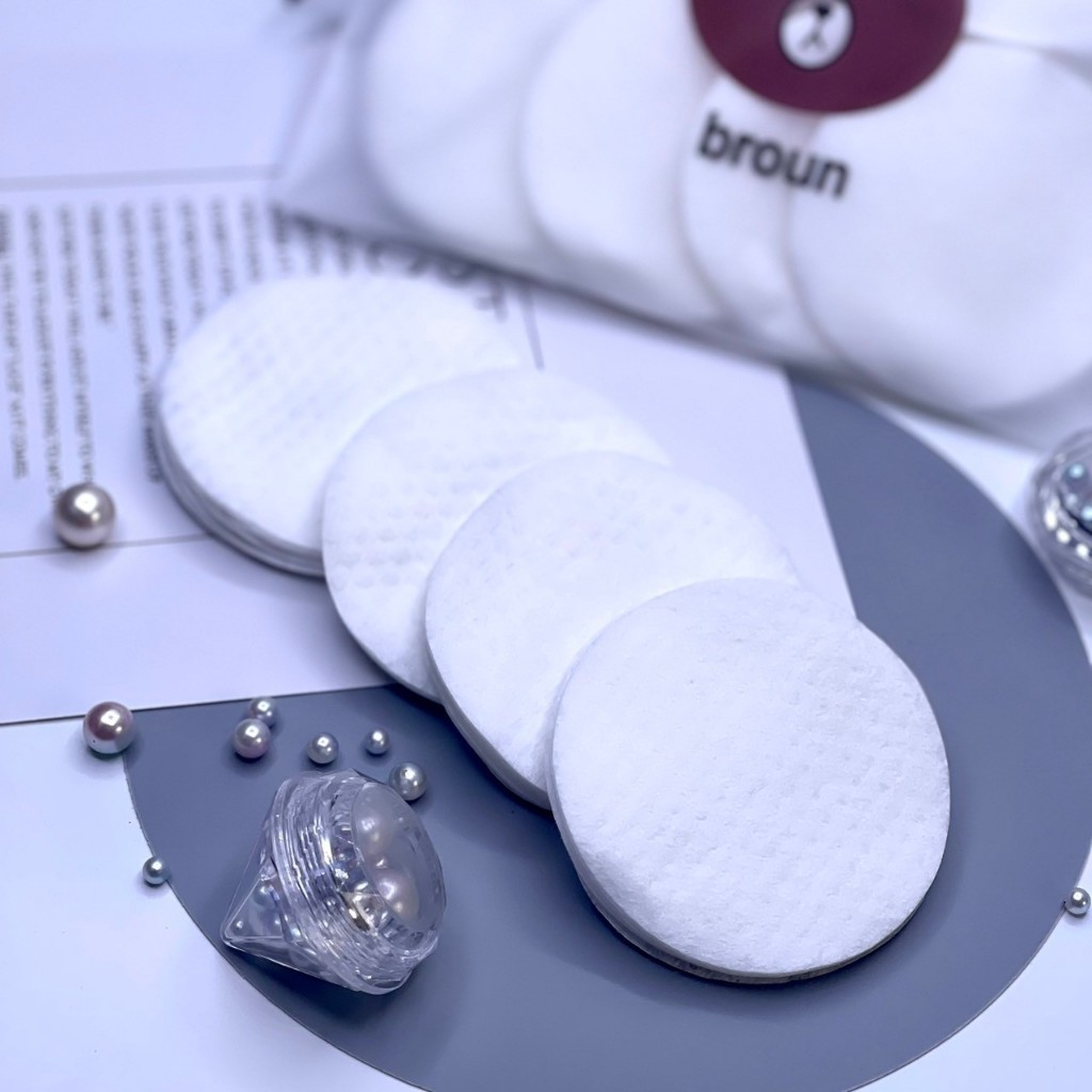 สำลีแผ่นกลม แผ่นรี เช็ดเครื่องสำอาง น้ำยาล้างเล็บ ปราศจากสารเรืองแสง สารฟอกขาวชนิดบาง - รูปที่ 2