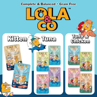 [1-3 ซอง] Lola&Co อาหารเปียกแมวสูตร Complete and Balance ขนาด 80g ทำจากปลาเนื้อแดงทานง่ายไม่เค็ม กลิ่นหอม