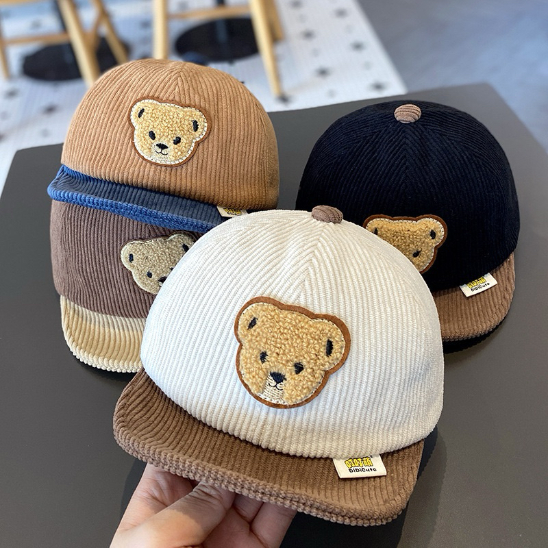 หมวกแฟชั่นเด็ก ผ้าลูกฟูก ใส่สบาย ปรับระดับได้