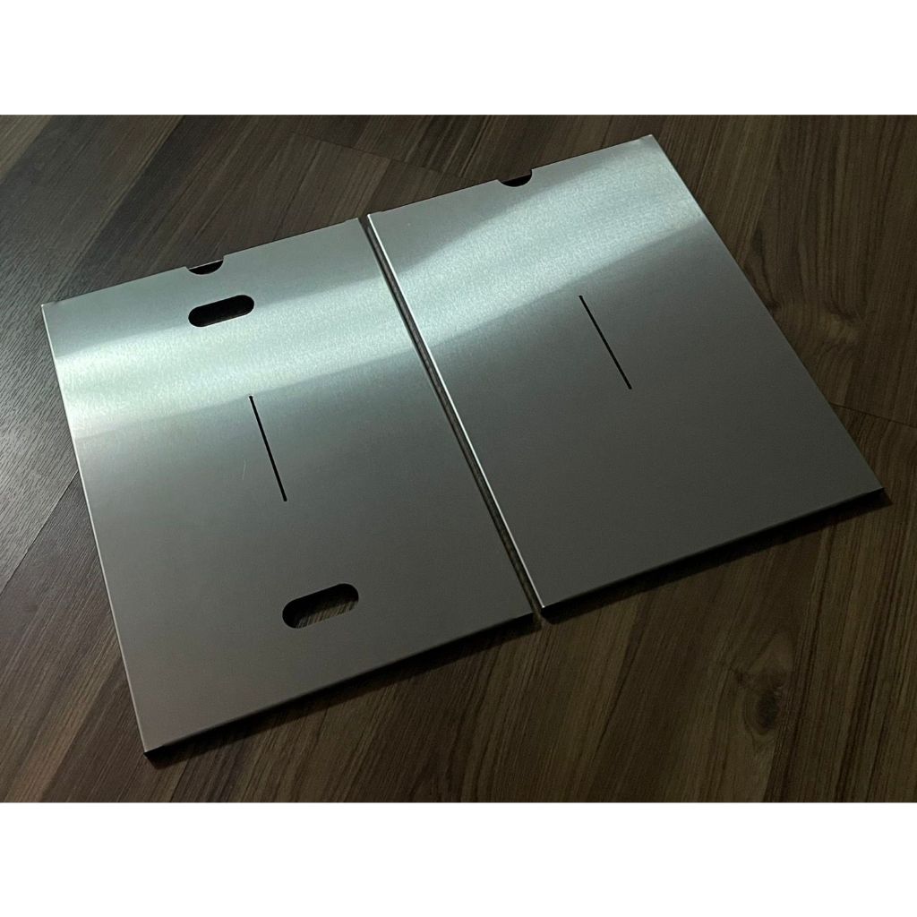 ฝาครอบเตาsnowpeak สแตนเลส (เซทคู่2แผ่น) gs450 gs450r แผ่น1 unit