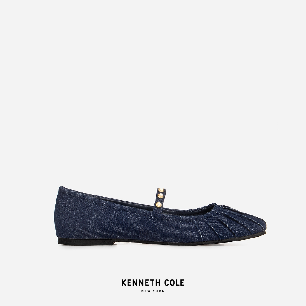 KENNETH COLE รองเท้าส้นแบนผู้หญิง รุ่น EIMAR PEARL DENIM สีกรม(ยีนส์) ( FLT - RL24EIP03-420 )