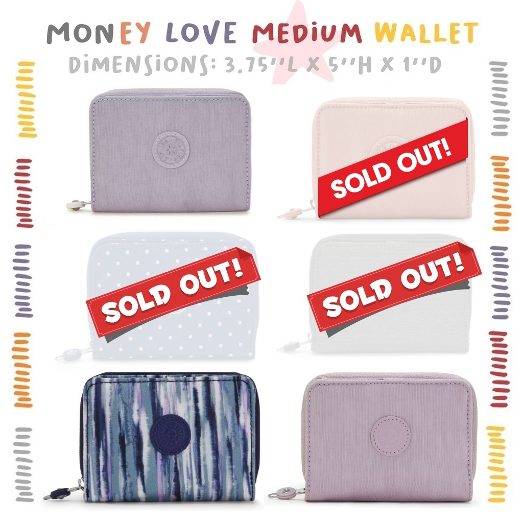 (3สี) [3] Kipling Money Love Medium RFID Wallet
