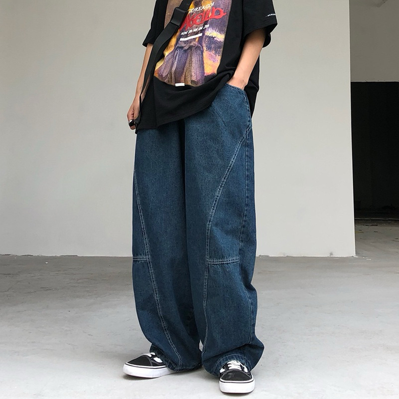 กางเกงยีนส์ทรงกระบอก blue baggy jeans jnco