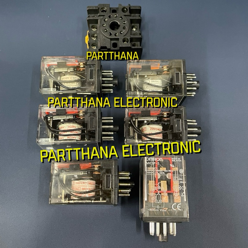 RELAY  รีเรย์ MK3P-I 12VDC 24VDC 24VAC 220VAC 380VAC PF113A-E พร้อมส่งในไทย